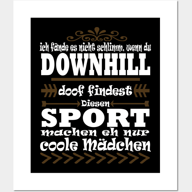 Downhill Fahrradfahren Natur Wheeli Spruch Wall Art by FindYourFavouriteDesign